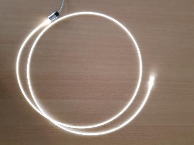 Lateral lighting optical fiber